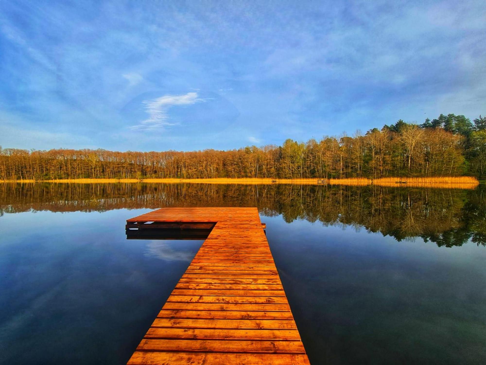 Domek Nad Jeziorem Klepnica Buitenkant foto